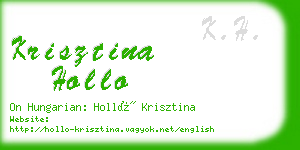 krisztina hollo business card